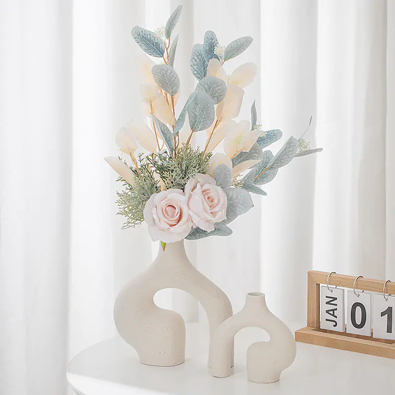 Scandinavian Ceramic Vase - Elegant Home Accent