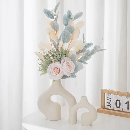 Scandinavian Ceramic Vase - Elegant Home Accent