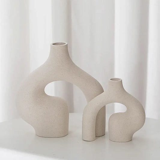 Scandinavian Ceramic Vase - Elegant Home Accent