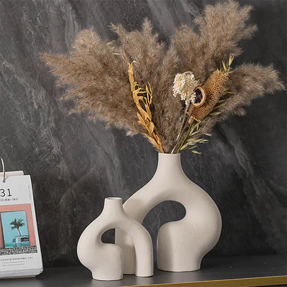 Scandinavian Ceramic Vase - Elegant Home Accent